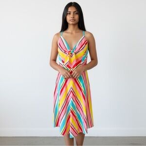 City Chic ladies sun dress NWT Lined 100% cotton size 16 vibrant colors